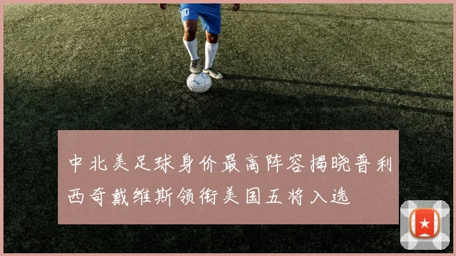 中北美足球身价最高阵容揭晓普利西奇戴维斯领衔美国五将入选